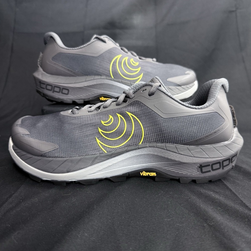 Topo Men's Athletic MTN Racer 4 Grey/Lime Size 9 Hiking Trail Running Shoe‎